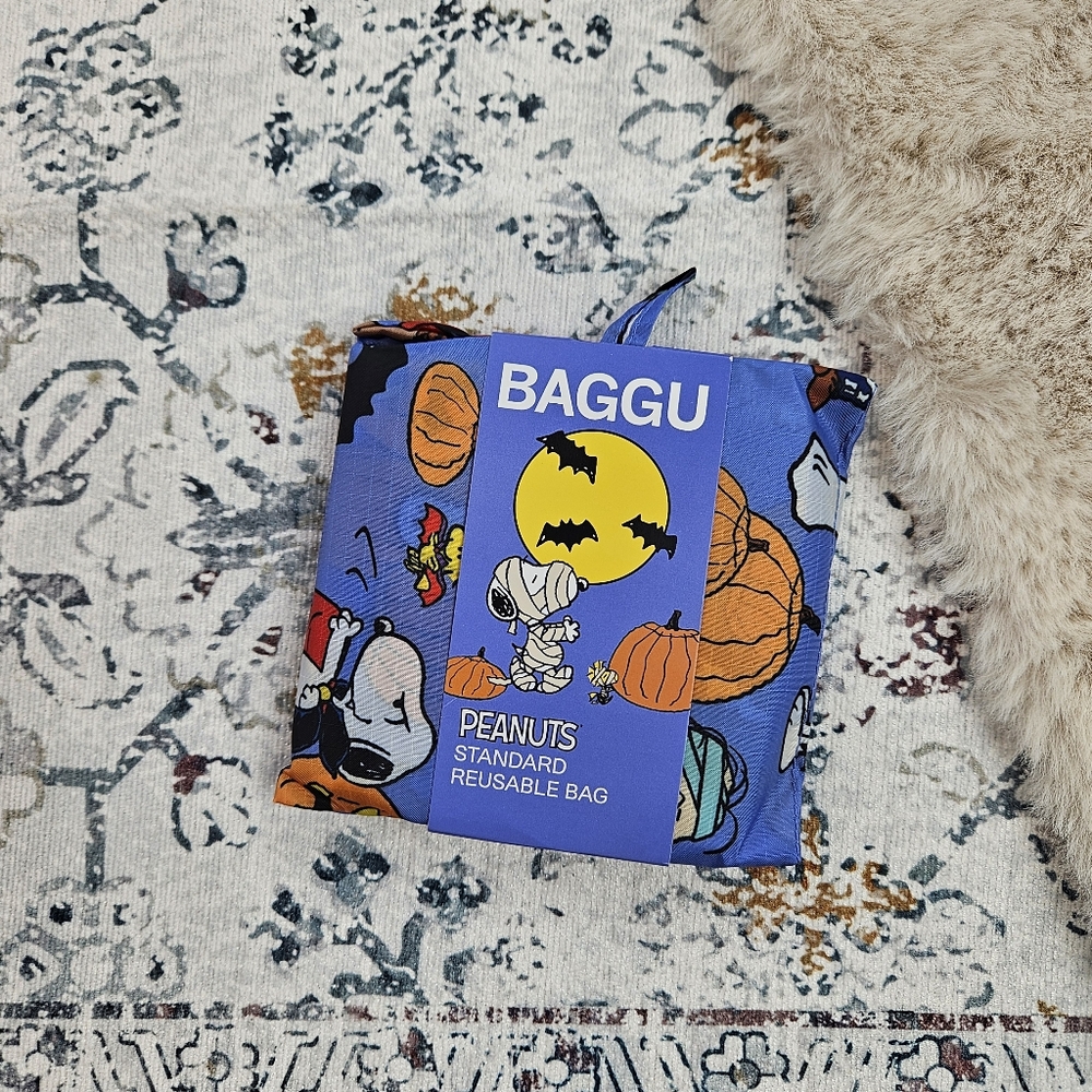 BAGGU X Peanuts Standard Printed Reusable Tote Bag Pumpkin Patch